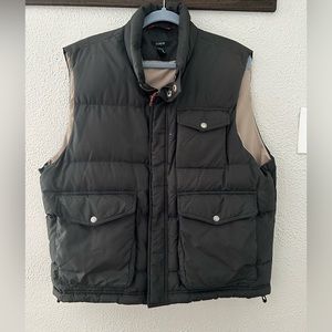 Mens J. Crew Puffer Vest with Down Fill Size XL